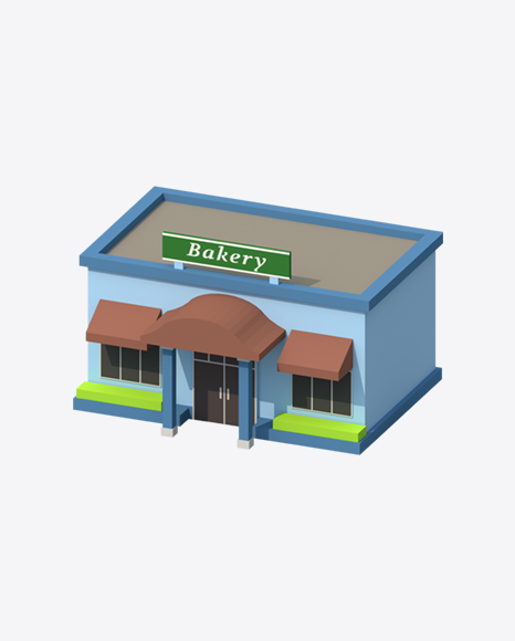Low Poly Bakery PNG