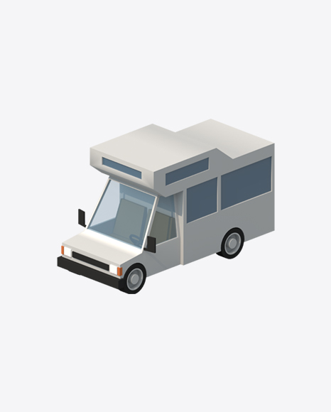 Low Poly Camping Car PNG