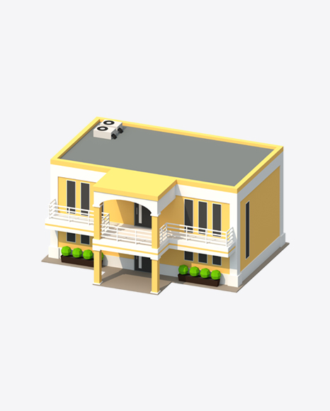 Low Poly House PNG