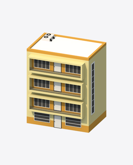 Low Poly House PNG