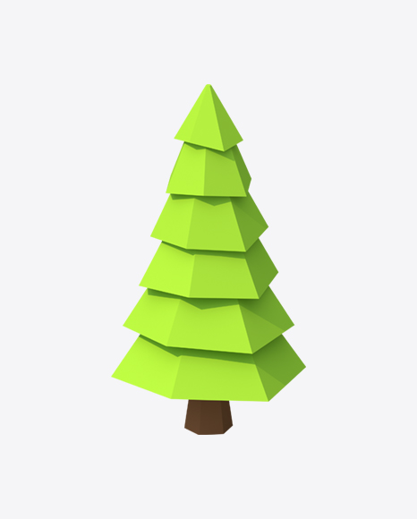 Low Poly Fir PNG