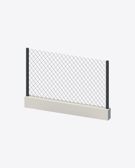 Low Poly Fence PNG