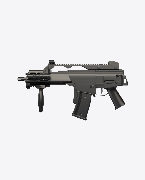 Full-Auto Assault Rifle with Folded Stock