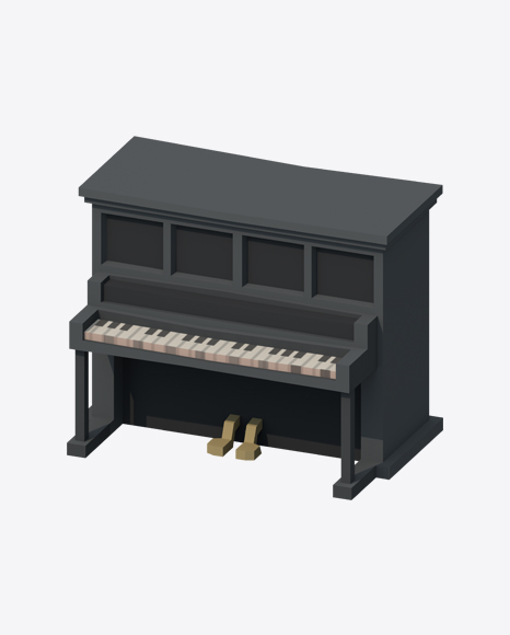 Low Poly Saloon Piano