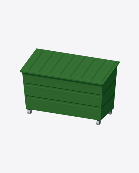 Low Poly Dumpster PNG
