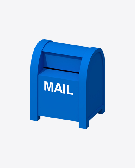 Low Poly Mailbox PNG