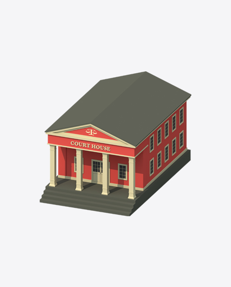 Low Poly Court House PNG