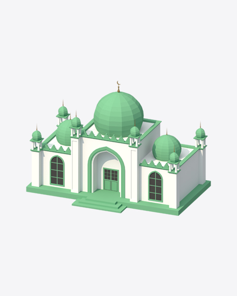 Low Poly Mosque PNG