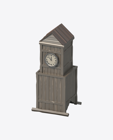 Low Poly Western Clock Tower