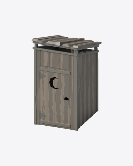 Low Poly Western Outhouse