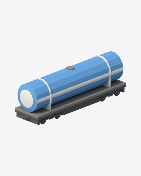 Low Poly Tank Car PNG