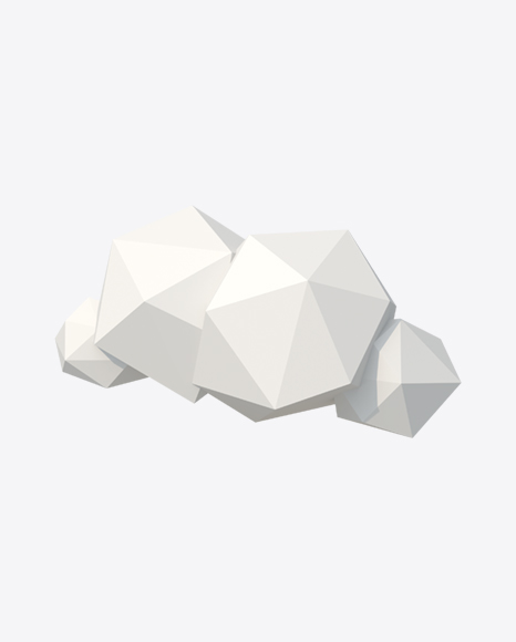 Low Poly Cloud PNG