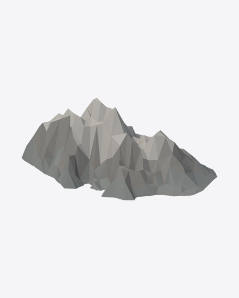 Low Poly Mountain PNG