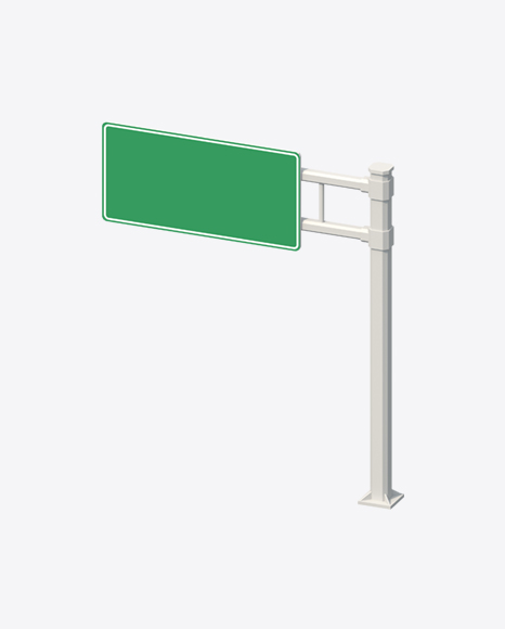 Low Poly Highway Sign PNG