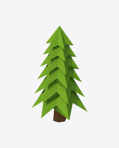 Low Poly Fir PNG
