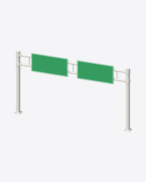 Low Poly Highway Sign PNG