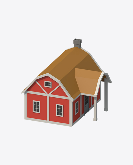 Low Poly House PNG