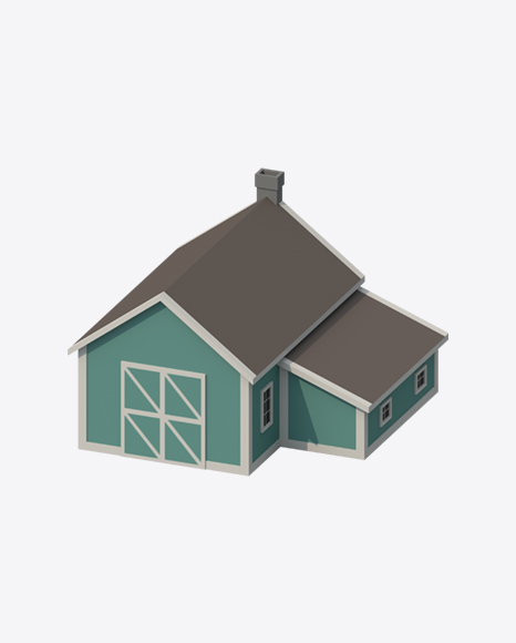 Low Poly House PNG