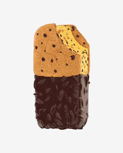 Ice Cream Sandwich in Chocolate Glase PNG