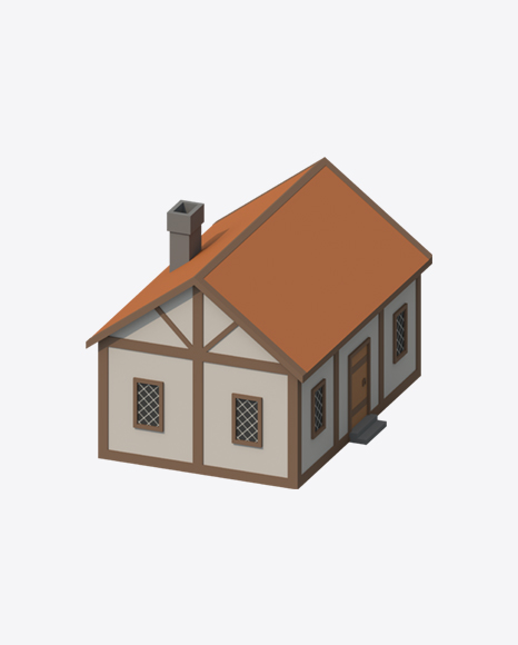Low Poly House PNG