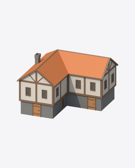 Low Poly House PNG