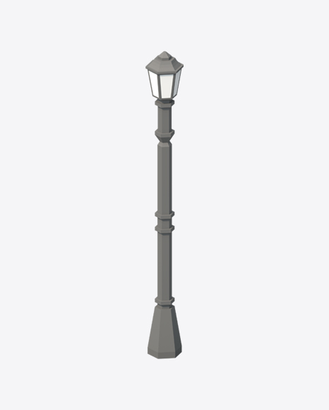 Low Poly Street Light PNG