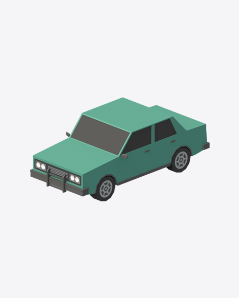 Low Poly Car PNG