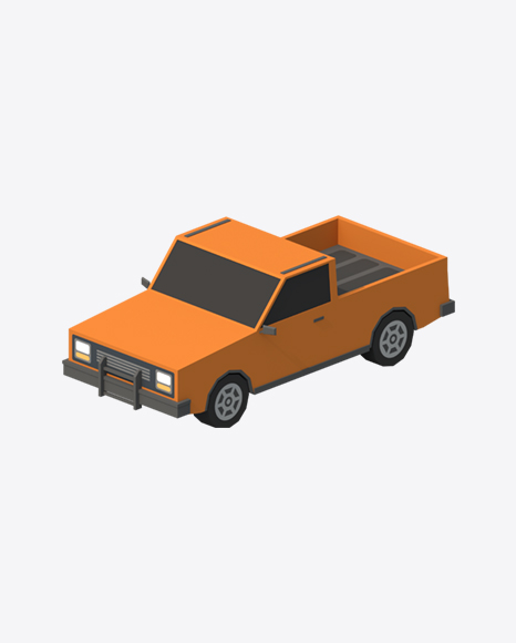 Low Poly Pick-Up PNG