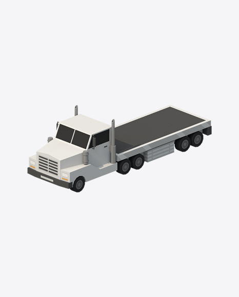 Low Poly Truck PNG