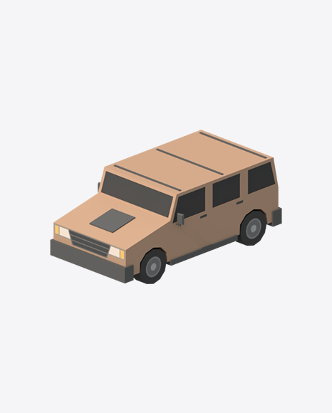 Low Poly SUV PNG