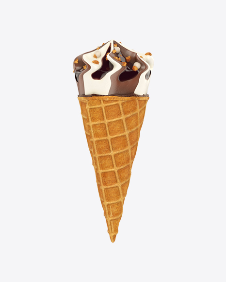 Ice Cream Cone with Topping PNG