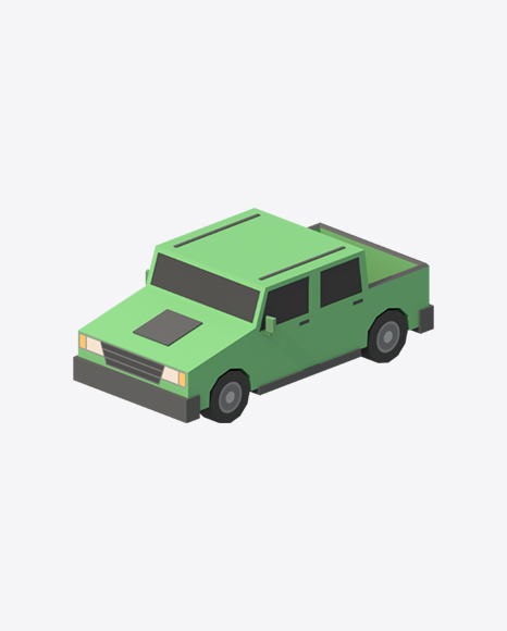Low Poly Pick-Up PNG