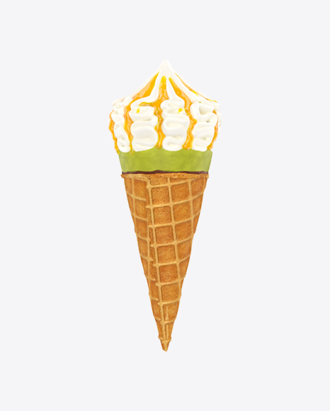 Ice Cream Cone with Topping PNG