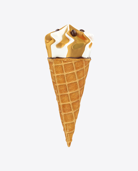 Ice Cream Cone with Topping PNG