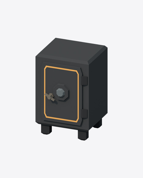 Low Poly Old Safe