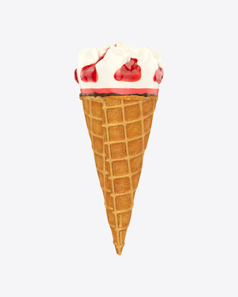Ice Cream Cone with Topping PNG