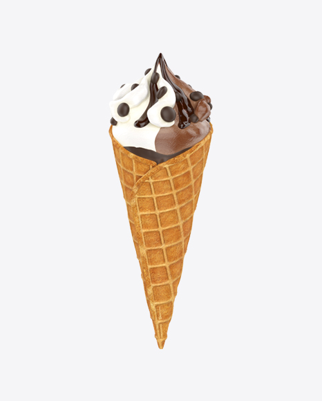 Ice Cream Cone with Topping PNG