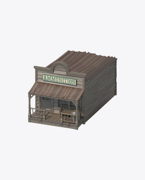 Low Poly Ammunition Store