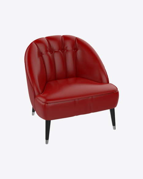 Red Vinyl Armchair