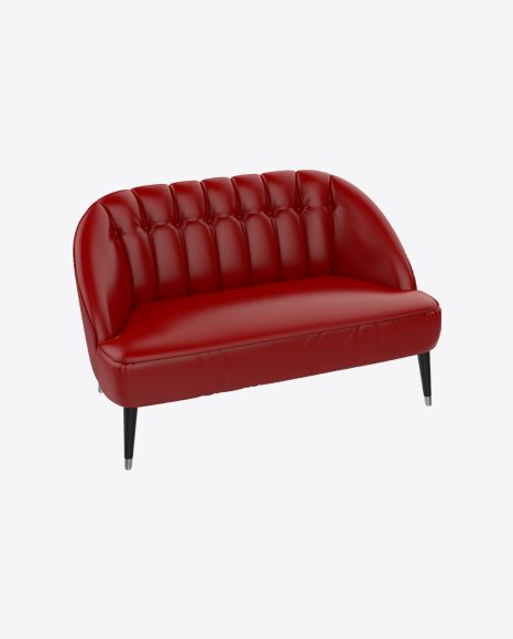 Red Vinyl Sofa