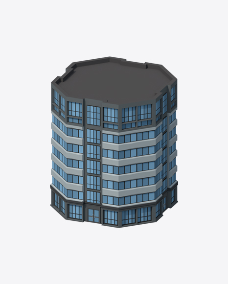 Low Poly Building PNG