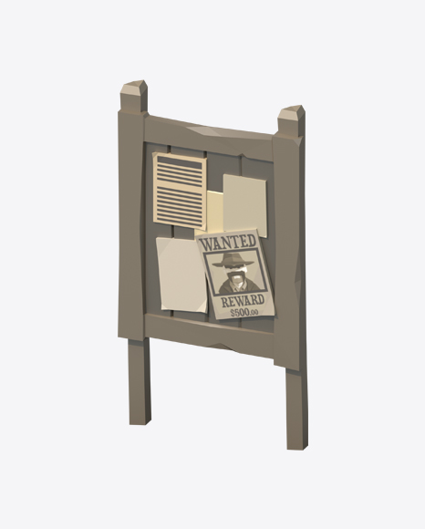 Low Poly Message Board