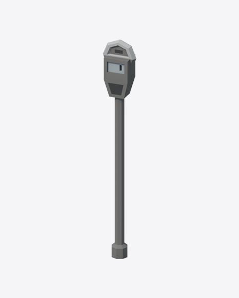 Low Poly Parking Meter PNG