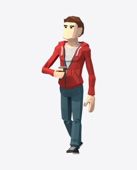 Low Poly Guy PNG