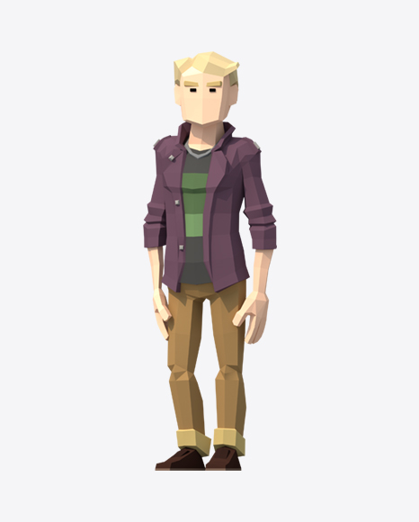 Low Poly Guy PNG