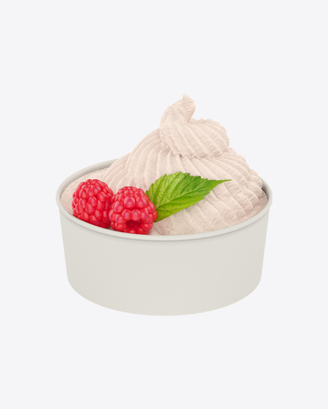 Raspberry Ice Cream Cup PNG