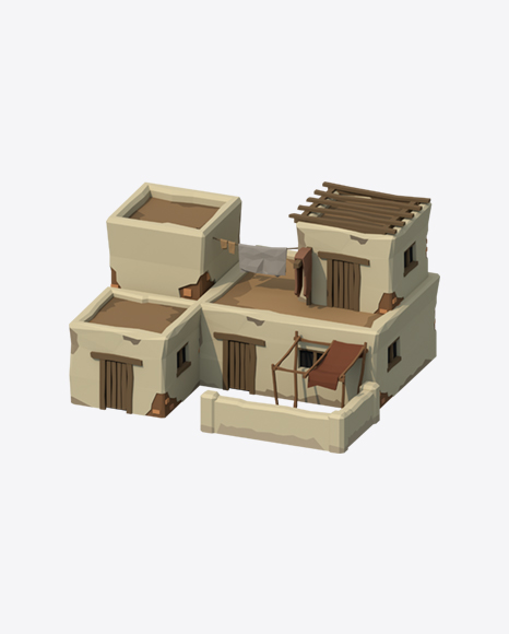 Low Poly Ancient House PNG
