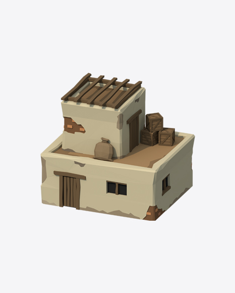 Low Poly Ancient House PNG