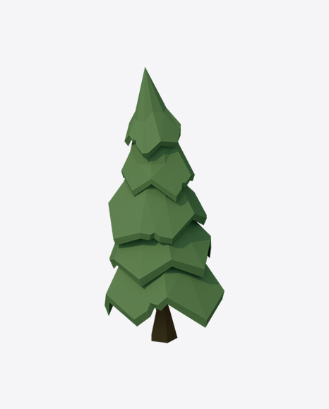 Low Poly Fir PNG