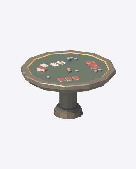 Low Poly Poker Table
